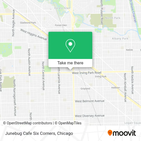 Junebug Cafe Six Corners map