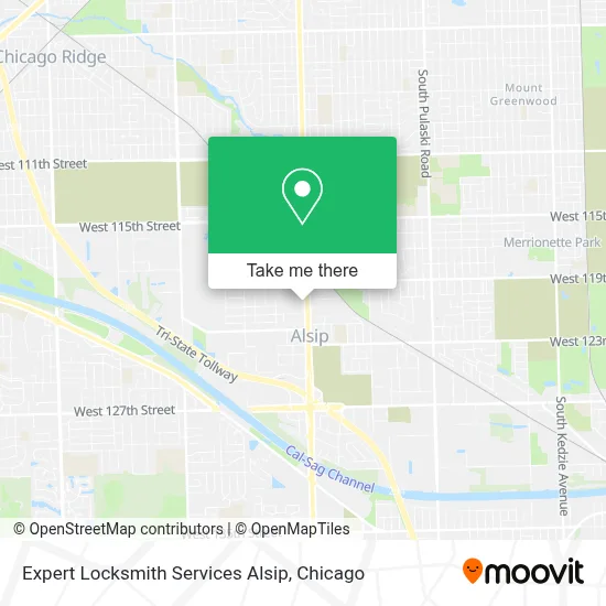Expert Locksmith Services Alsip map