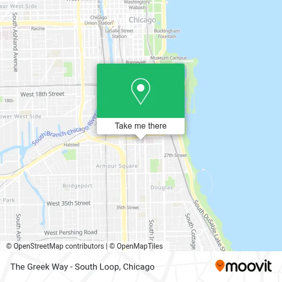 The Greek Way - South Loop map