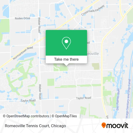 Romeoville Tennis Court map