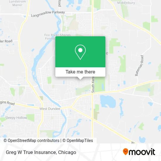 Greg W True Insurance map