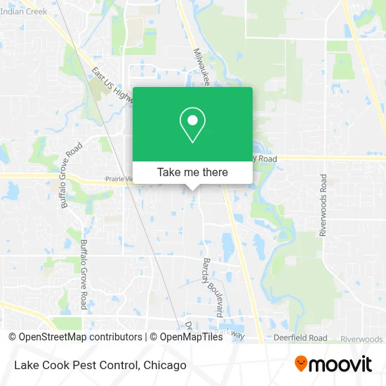 Lake Cook Pest Control map