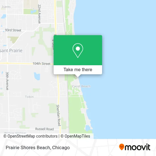 Prairie Shores Beach map