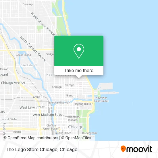 The Lego Store Chicago map