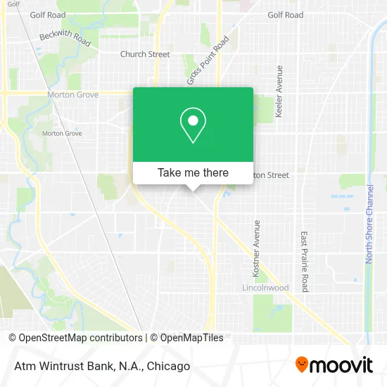 Atm Wintrust Bank, N.A. map