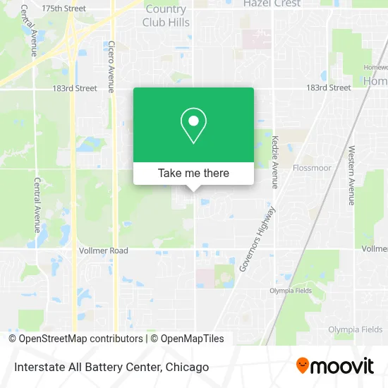 Interstate All Battery Center map