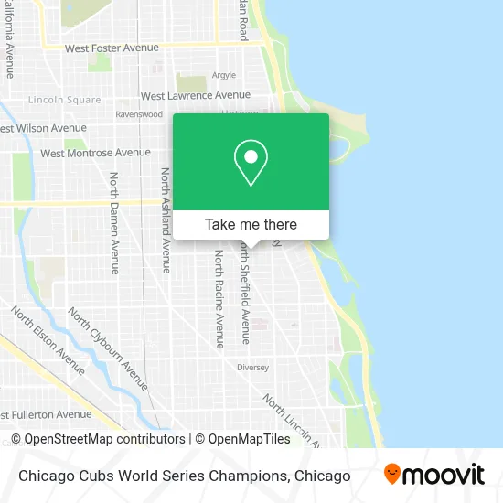Chicago Cubs World Series Champions map