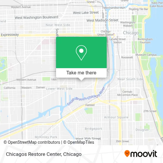 Chicagos Restore Center map
