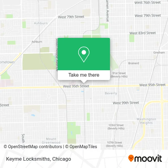Keyme Locksmiths map