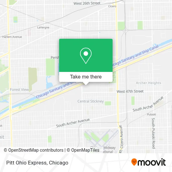 Pitt Ohio Express map