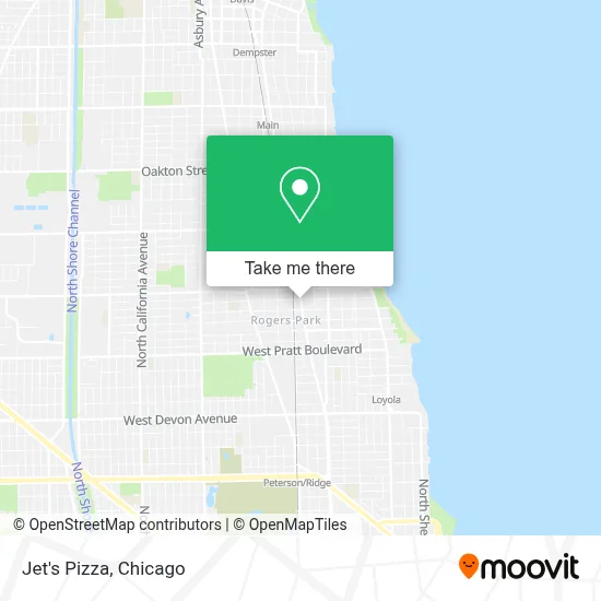 Jet's Pizza map