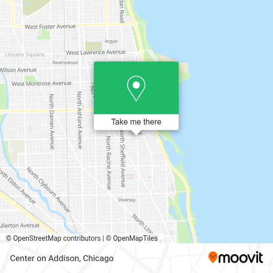 Center on Addison map