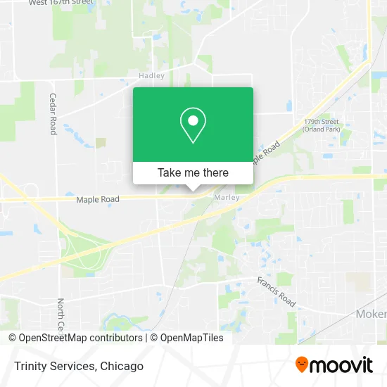 Trinity Services map