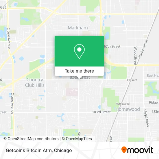 Getcoins Bitcoin Atm map