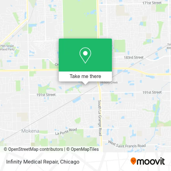 Infinity Medical Repair map