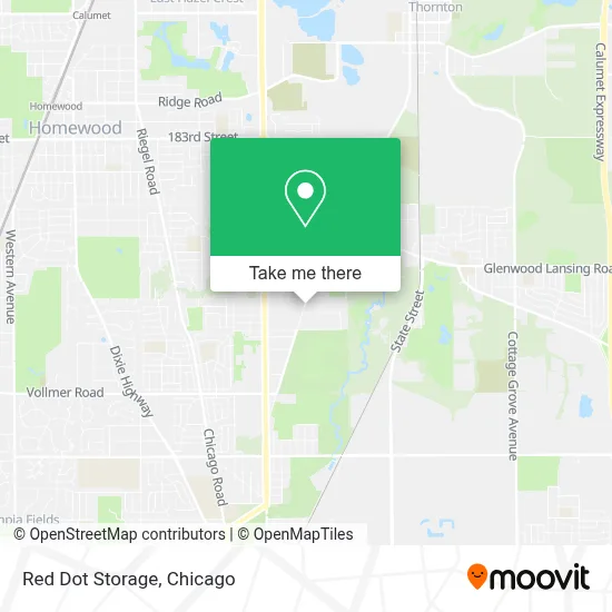 Red Dot Storage map