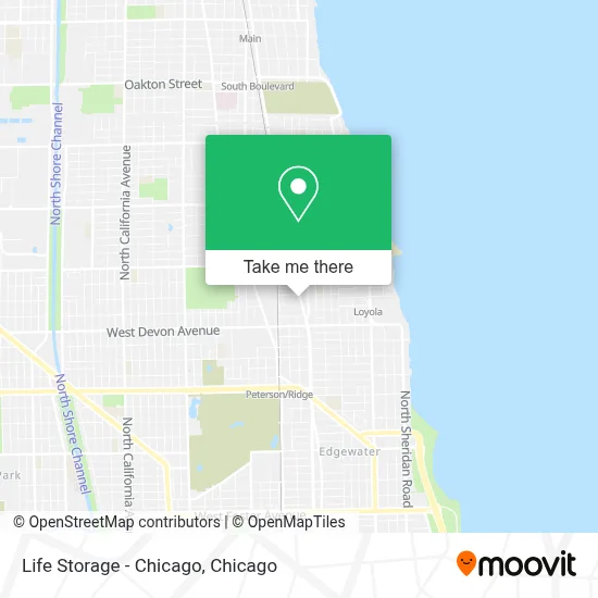 Life Storage - Chicago map