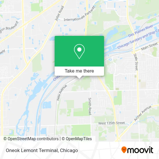 Oneok Lemont Terminal map