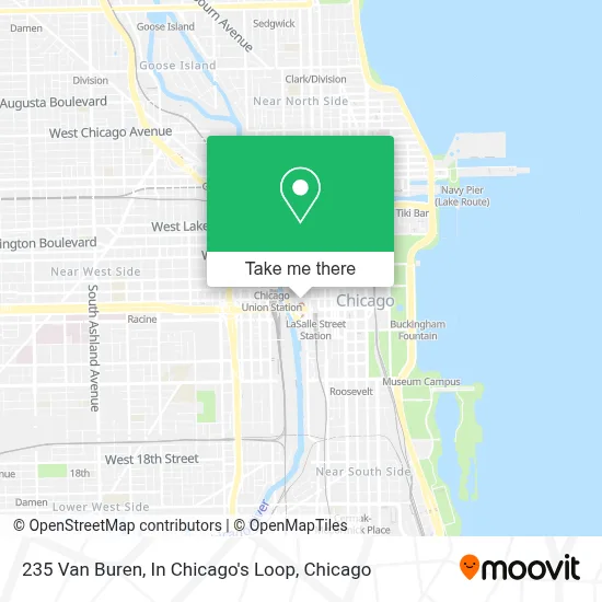235 Van Buren, In Chicago's Loop map