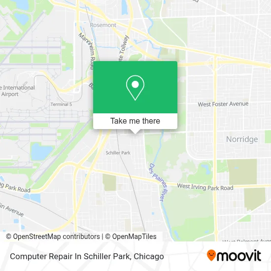 Computer Repair In Schiller Park map