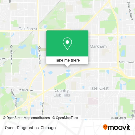Quest Diagnostics map