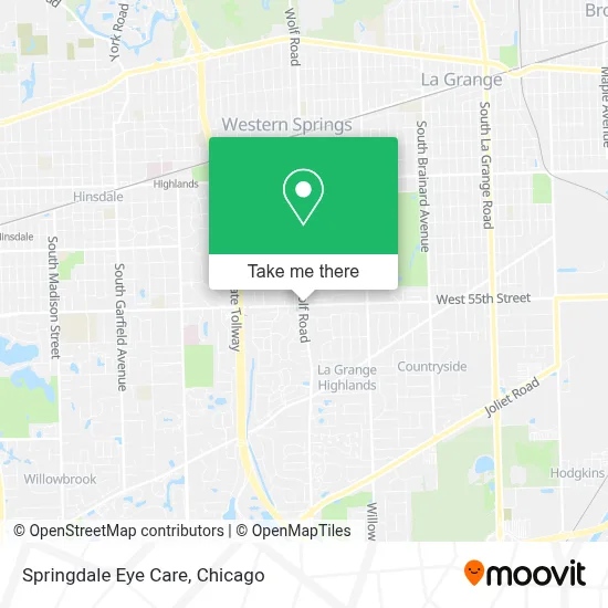 Springdale Eye Care map
