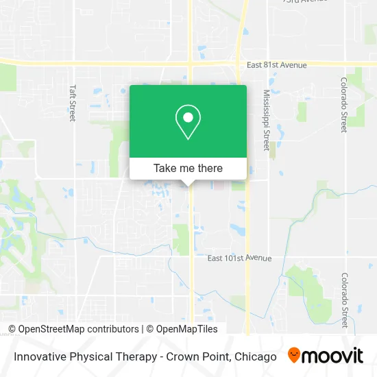 Innovative Physical Therapy - Crown Point map
