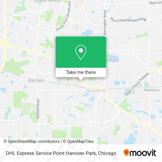 DHL Express Service Point Hanover Park map