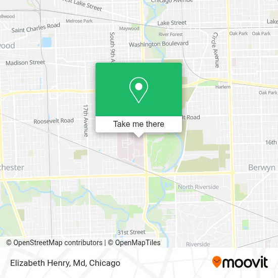 Elizabeth Henry, Md map