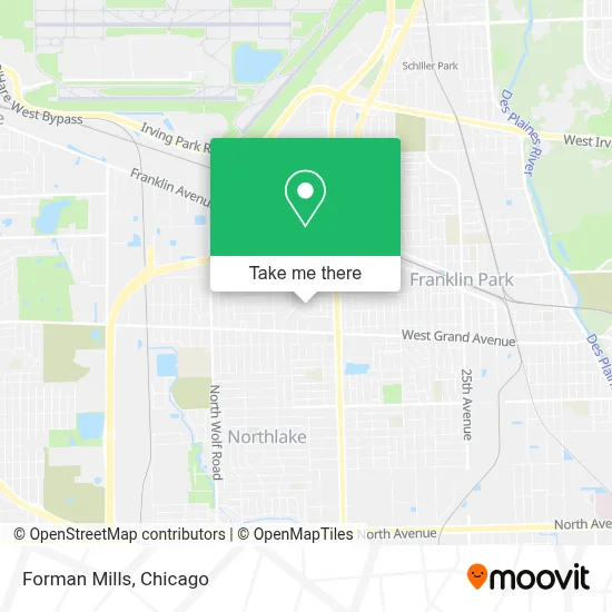Forman Mills map
