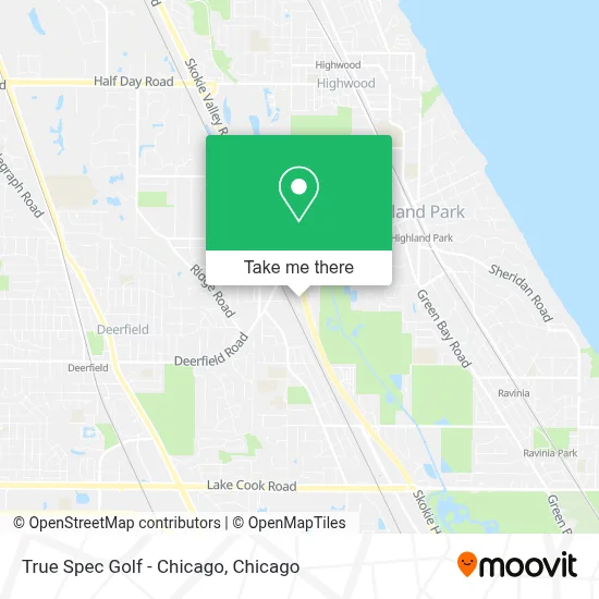 True Spec Golf - Chicago map