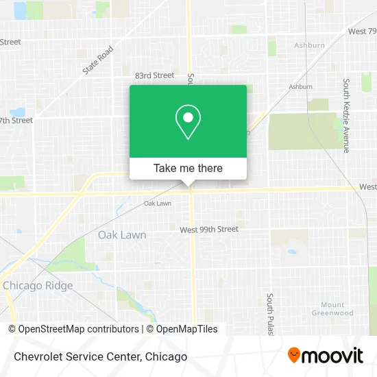 Chevrolet Service Center map