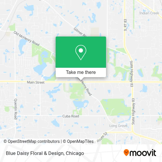 Blue Daisy Floral & Design map