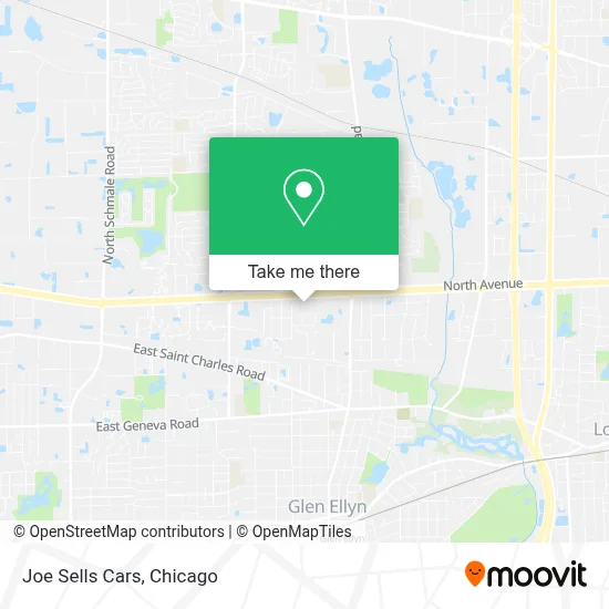 Joe Sells Cars map