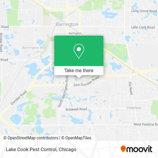 Lake Cook Pest Control map