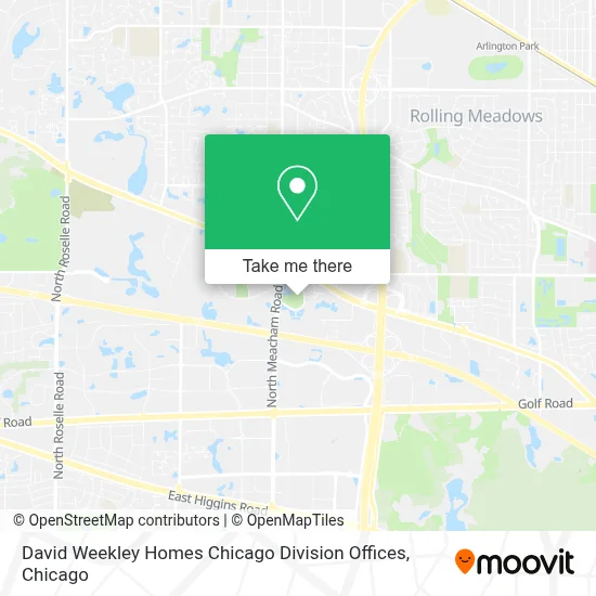 David Weekley Homes Chicago Division Offices map
