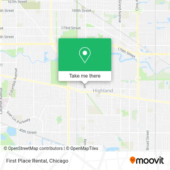First Place Rental map