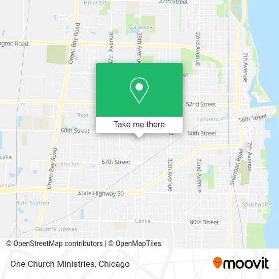 One Church Ministries map