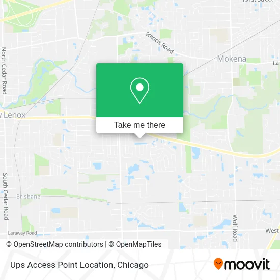 Ups Access Point Location map