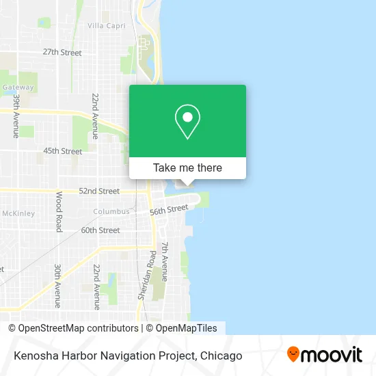 Kenosha Harbor Navigation Project map