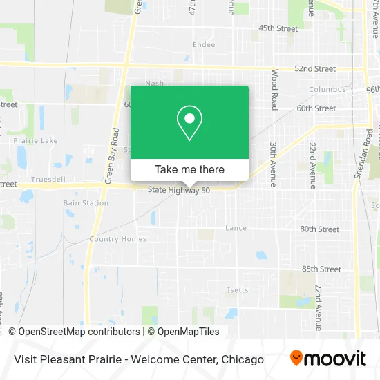 Visit Pleasant Prairie - Welcome Center map