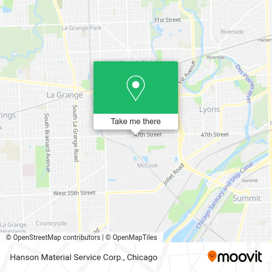 Hanson Material Service Corp. map