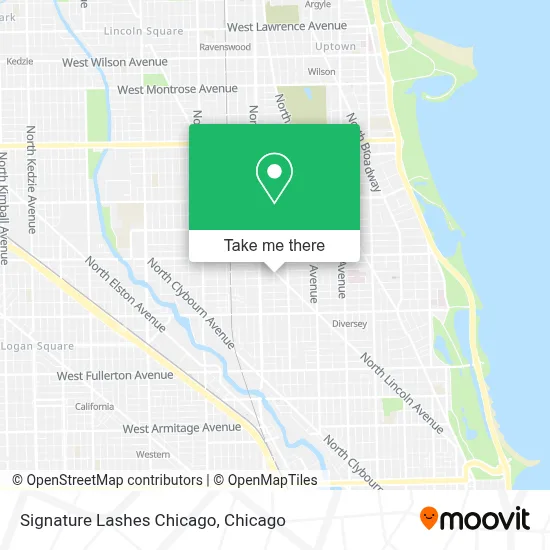 Signature Lashes Chicago map