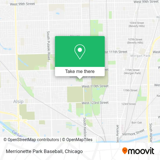 Merrionette Park Baseball map