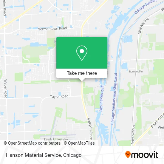 Hanson Material Service map