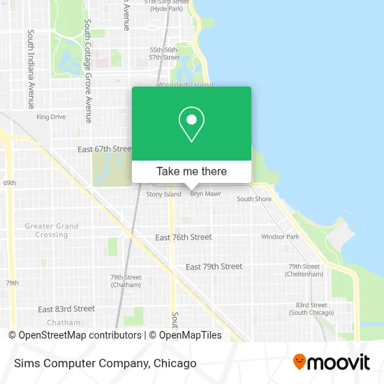 Sims Computer Company map