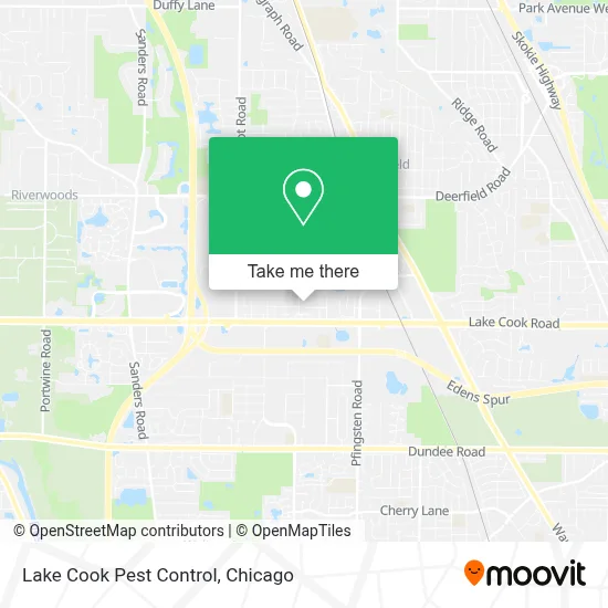 Lake Cook Pest Control map