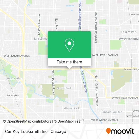 Car Key Locksmith Inc. map