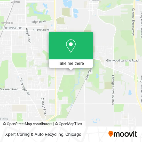 Xpert Coring & Auto Recycling map
