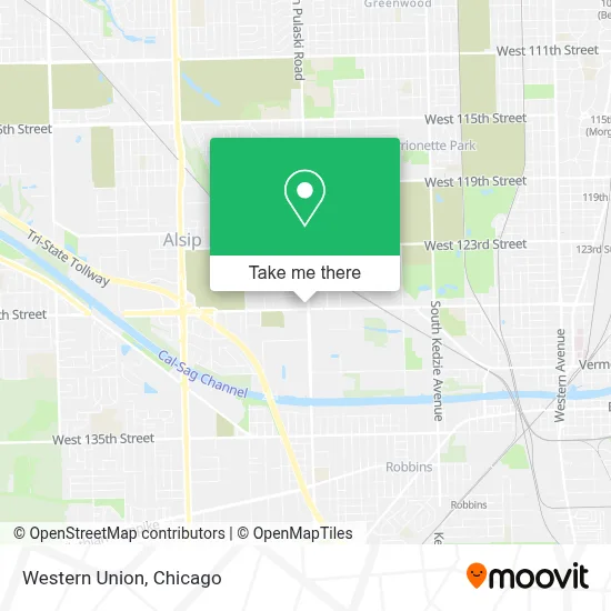 Western Union map